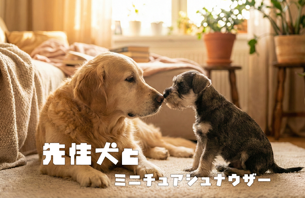 先住犬とシュナウザーの相性は？2頭目を迎える注意点とトラブル回避法
